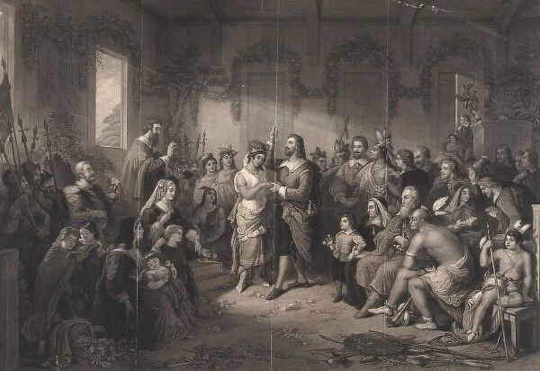 The marriage of Pocahontas, from the original picture in the