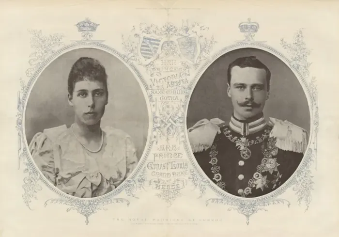 Framed Print : Marriage of Princess Victoria Melita & Ernst Ludwig of Hesse