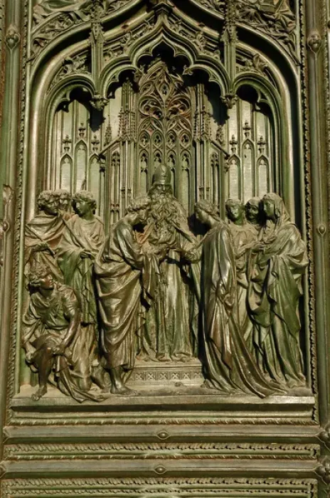 Framed Print : Marriage of the Virgin Mary. Main gate. Relief. Milan Cathed Framed Print : Marriage of the Virgin Mary. Main gate. Relief. Milan Cathed