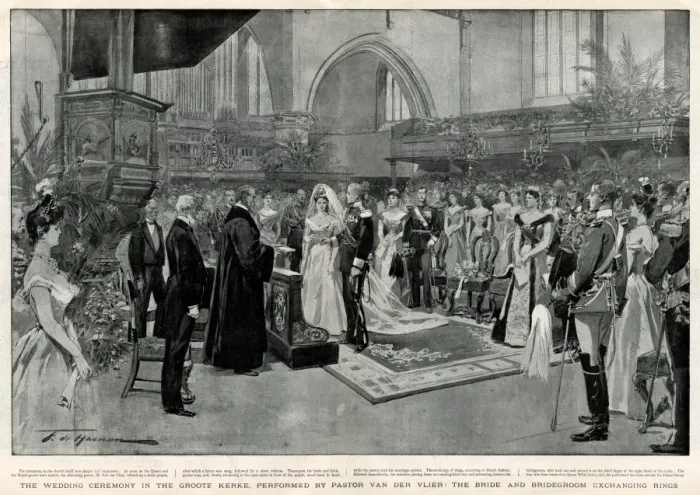 Framed Print : Marriage of Wilhelmina of Netherlands & Prince Henry Framed Print : Marriage of Wilhelmina of Netherlands & Prince Henry