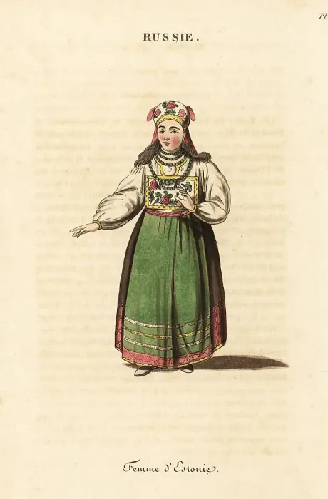 Framed Print : Married woman of Estonia, 18th century Framed Print : Married woman of Estonia, 18th century