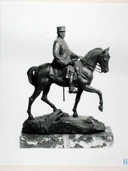 Marshal Foche - mounted, in k鰩and greatcoat, WW1