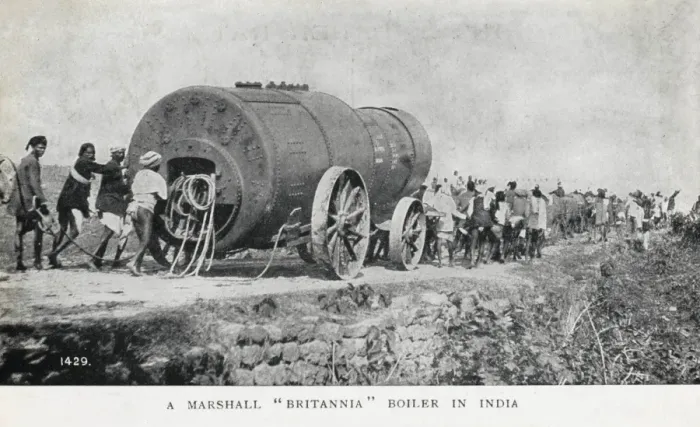 Framed Print : Marshall Britannia Boiler transported - India Framed Print : Marshall Britannia Boiler transported - India