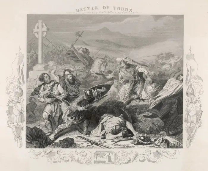 Framed Print : Martel Defeats Saracens Framed Print : Martel Defeats Saracens