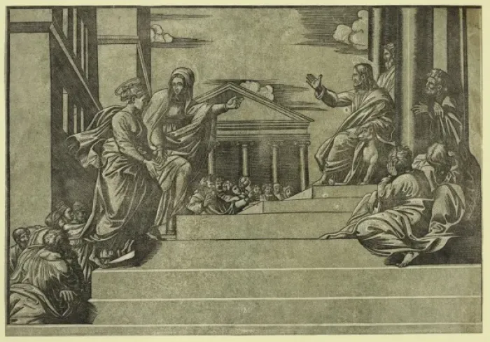 Framed Print : Martha and Mary Magdalene before Christ Framed Print : Martha and Mary Magdalene before Christ