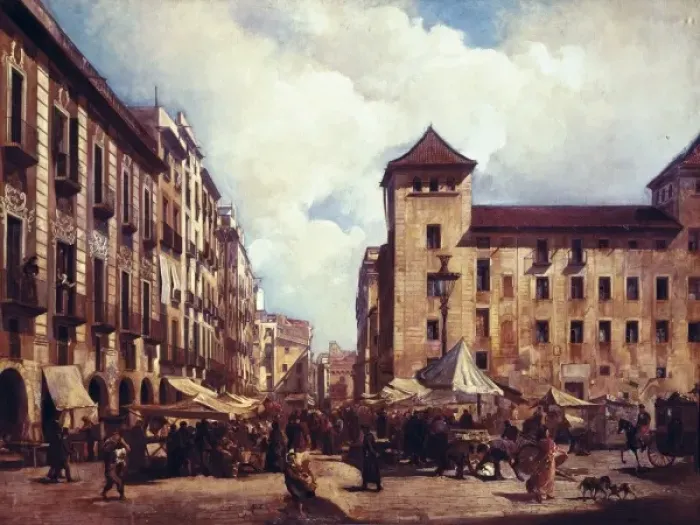 Framed Print : MARTI i ALSINA, Ramon (1826-1894). Els Encants Framed Print : MARTI i ALSINA, Ramon (1826-1894). Els Encants