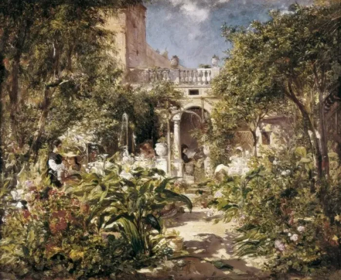 Framed Print : MARTI i ALSINA, Ramon (1826-1894). Garden of Framed Print : MARTI i ALSINA, Ramon (1826-1894). Garden of