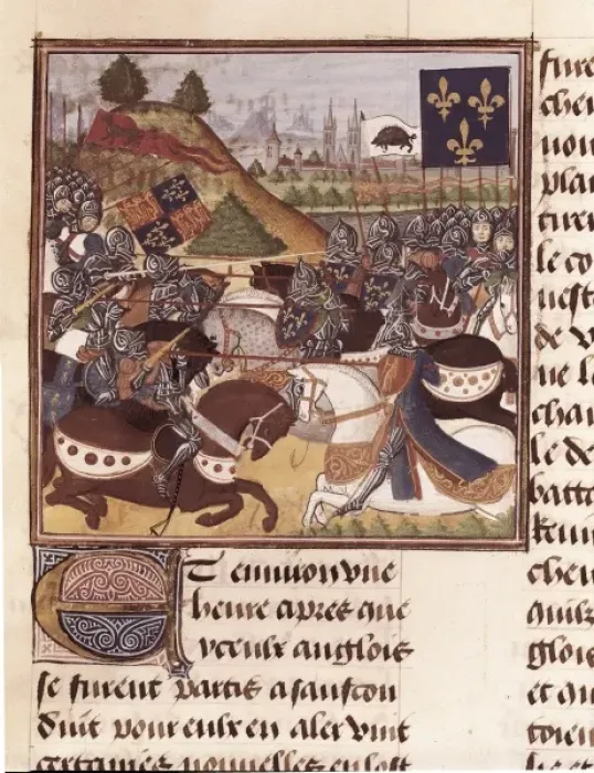 Framed Print : MARTIAL D AUVERGNE, (1430-1508). Vigils of Charles Framed Print : MARTIAL D AUVERGNE, (1430-1508). Vigils of Charles