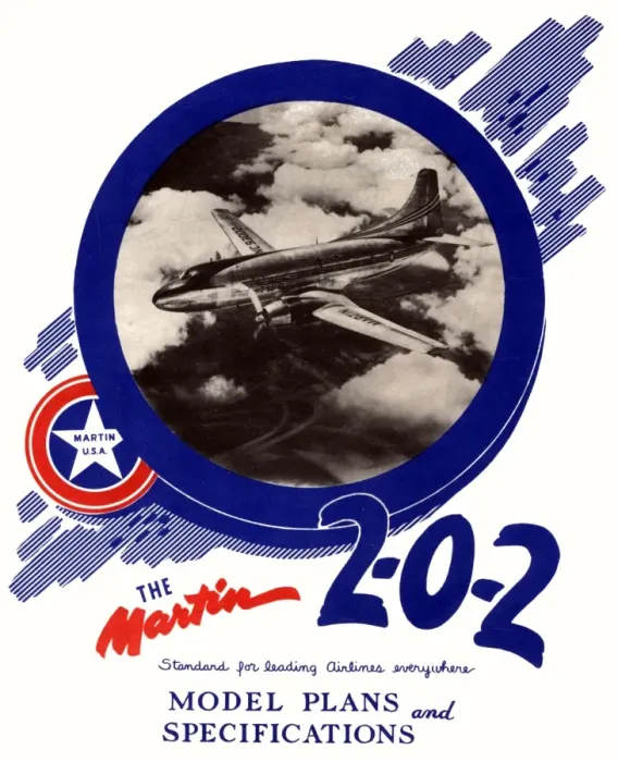 Framed Print : Martin 2-0-2 Model Plans and Specifications brochure Framed Print : Martin 2-0-2 Model Plans and Specifications brochure