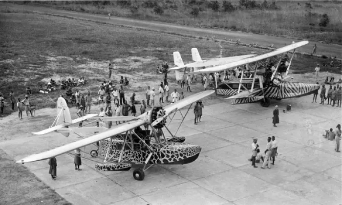 Framed Print : Martin Johnsons two aircraft at Kimberley Framed Print : Martin Johnsons two aircraft at Kimberley