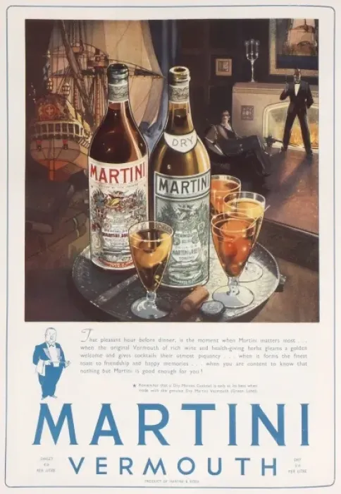 Framed Print : Martini advertisement Framed Print : Martini advertisement