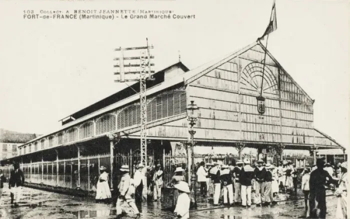 Framed Print : Martinique - The Covered Market at Fort-de-France Framed Print : Martinique - The Covered Market at Fort-de-France