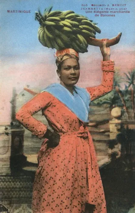 Framed Print : Martinique - Elegant Banana Seller Framed Print : Martinique - Elegant Banana Seller