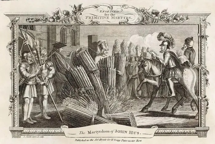 Framed Print : The martyrdom of Jan Hus Framed Print : The martyrdom of Jan Hus