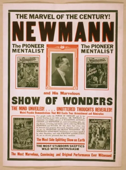 Framed Print : The marvel of the century! Newmann and his marvelous show of Framed Print : The marvel of the century! Newmann and his marvelous show of