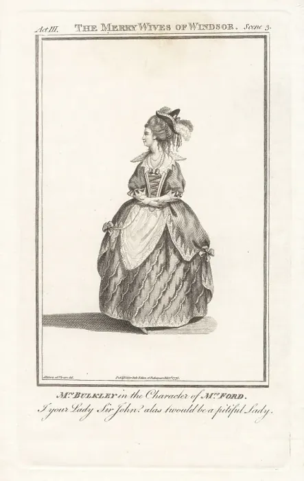 Framed Print : Mary Bulkley as Mrs Ford in The Merry Wives of Windsor Framed Print : Mary Bulkley as Mrs Ford in The Merry Wives of Windsor