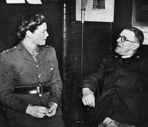 Mary Churchill visits the Church Army H. Q 1944