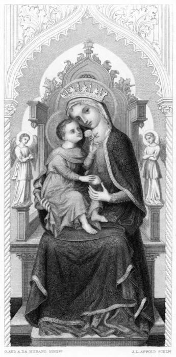 Framed Print : Mary Enthroned Framed Print : Mary Enthroned