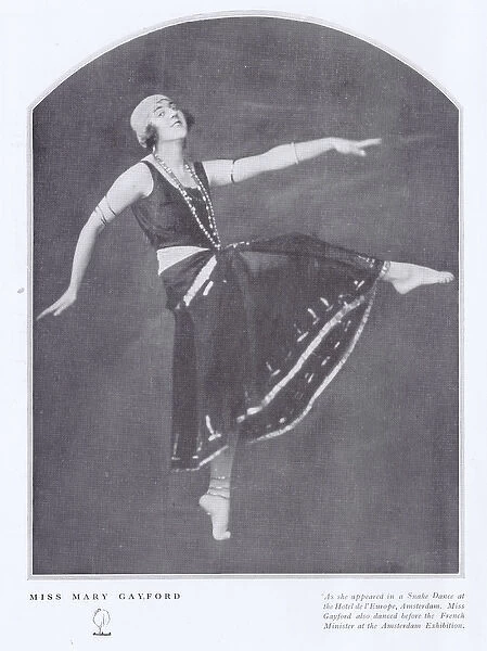 Mary Gayford as she appeared in the Snake Dance