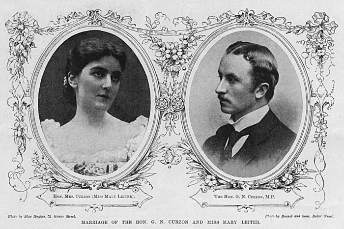 Framed Print : Mary Leiter and Hon. G. N. Curzon Framed Print : Mary Leiter and Hon. G. N. Curzon