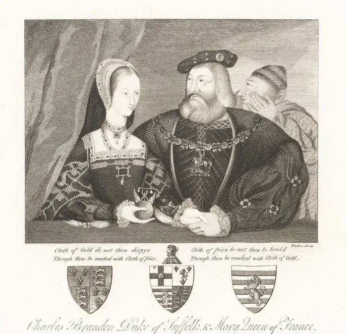 Framed Print : Mary Tudor and second husband Charles Brandon, 1515 Framed Print : Mary Tudor and second husband Charles Brandon, 1515