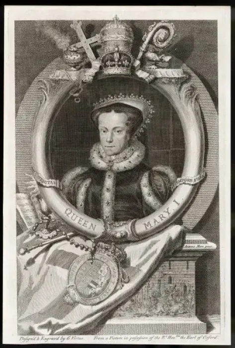 Framed Print : Mary Tudor / Vertue Framed Print : Mary Tudor / Vertue