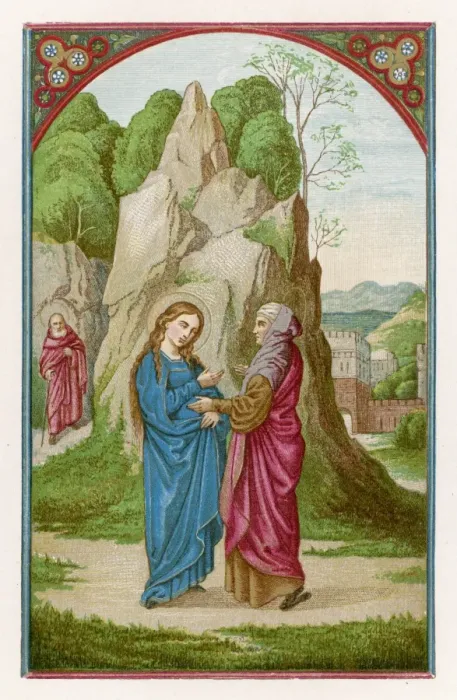 Framed Print : Mary Visits Elizabeth Framed Print : Mary Visits Elizabeth