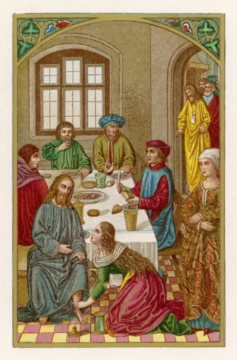 Framed Print : Mary Washes his Feet Framed Print : Mary Washes his Feet