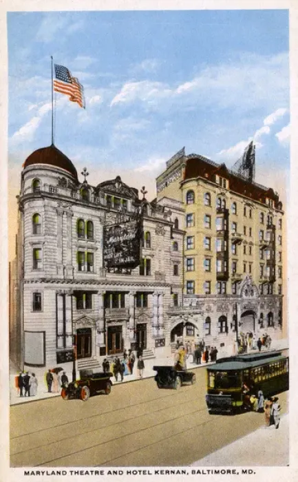 Framed Print : Maryland Theatre and Hotel Kernan, Baltimore, Maryland, USA Framed Print : Maryland Theatre and Hotel Kernan, Baltimore, Maryland, USA
