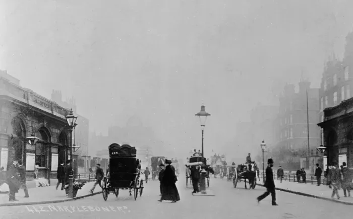Framed Print : Marylebone Road with underground station, London Framed Print : Marylebone Road with underground station, London