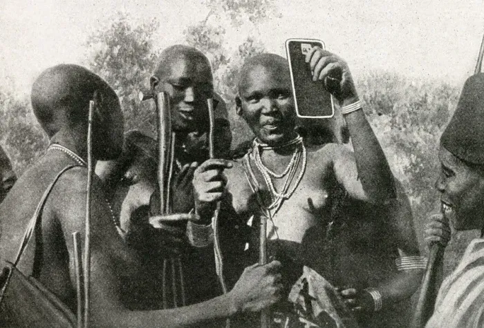 Framed Print : Masai women of East Africa looking in a mirror Framed Print : Masai women of East Africa looking in a mirror