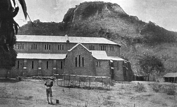 Masasi church used as a hospital, East Africa, WW1