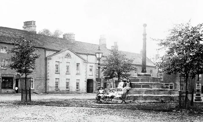 Framed Print : Masham Market Cross early 1900s Framed Print : Masham Market Cross early 1900s