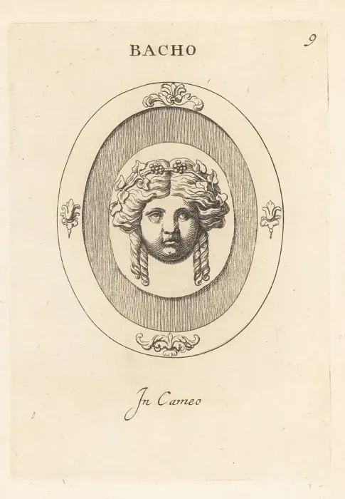 Framed Print : Mask of Bacchus, Roman god of wine Framed Print : Mask of Bacchus, Roman god of wine