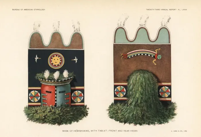Framed Print : Mask of the He mishiikwe with tablet, Zuni Nation Framed Print : Mask of the He mishiikwe with tablet, Zuni Nation