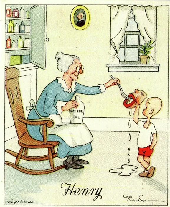 Framed Print : Masking the Medicine, Henry cartoon Framed Print : Masking the Medicine, Henry cartoon