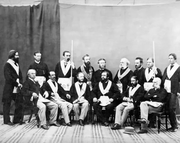 Framed Print : Masonic group, India