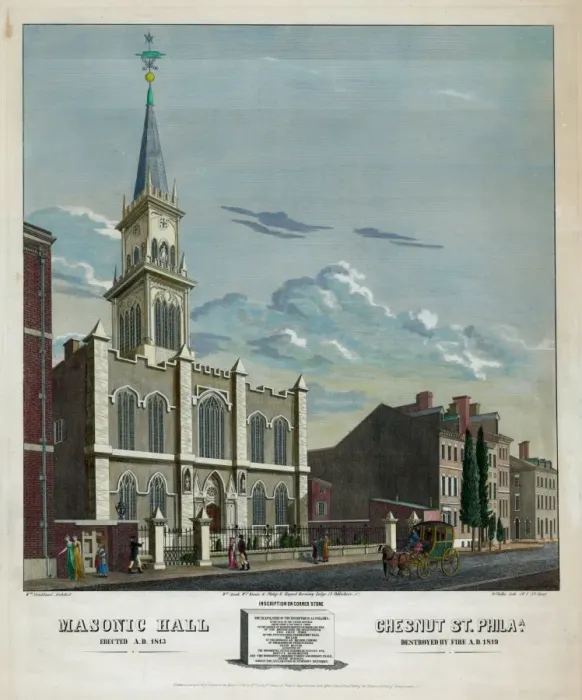 Framed Print : Masonic Hall Chestnut st. Phila Framed Print : Masonic Hall Chestnut st. Phila