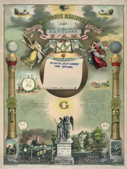Framed Print : Masonic register Framed Print : Masonic register