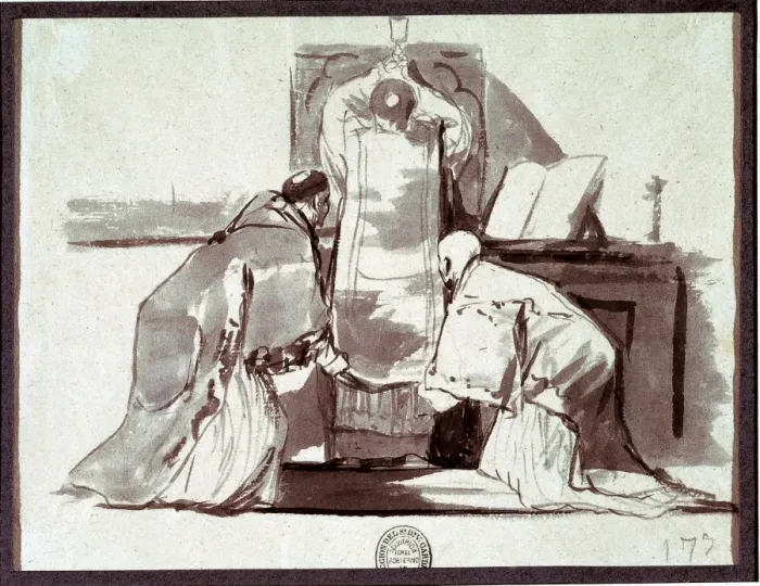 Framed Print : The Mass. GOYA Y LUCIENTES, Francisco de (1746-1828) Framed Print : The Mass. GOYA Y LUCIENTES, Francisco de (1746-1828)