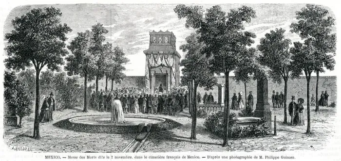 Framed Print : Mass of the Dead in the French Cemetery of Mexico Framed Print : Mass of the Dead in the French Cemetery of Mexico