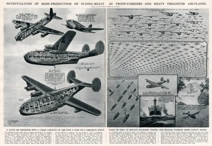 Framed Print : Mass production of aircraft by G. H. Davis Framed Print : Mass production of aircraft by G. H. Davis