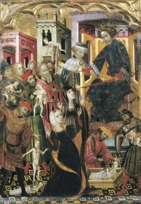 Framed Print : Massacre of the Innocents. 1490s. Work of Lorenzo Framed Print : Massacre of the Innocents. 1490s. Work of Lorenzo