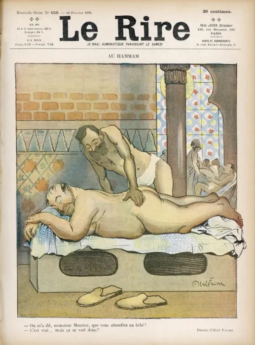 Framed Print : Massage / Plump Man 1906 Framed Print : Massage / Plump Man 1906