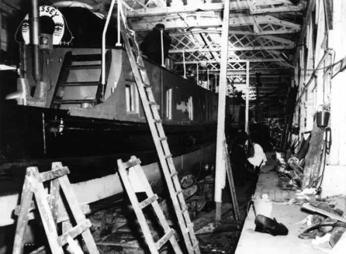 Framed Print : Massey Shaw fireboat under repair Framed Print : Massey Shaw fireboat under repair