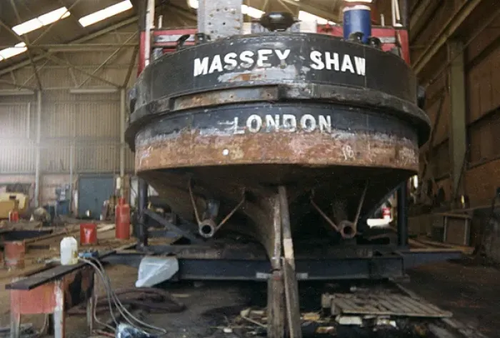 Framed Print : Massey Shaw fireboat under repair Framed Print : Massey Shaw fireboat under repair