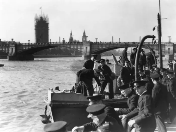 Framed Print : Massey Shaw fireboat on the River Thames Framed Print : Massey Shaw fireboat on the River Thames