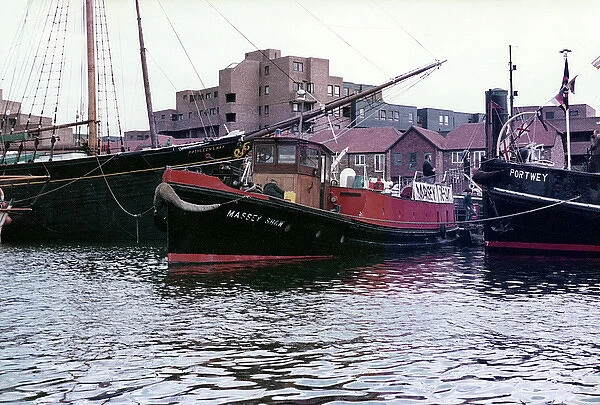 Massey Shaw fireboat, St Katharines Dock, East London