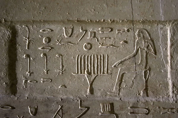 Mastaba of Nefer and Kahay. Relief. Hieroglyphic depicting t