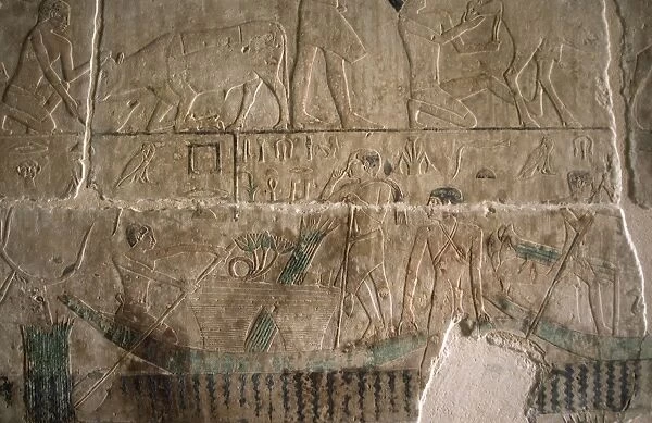 Mastaba of Nefer and Kahay. Relief. Servants transporting go